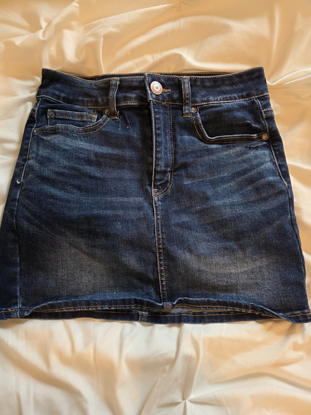 American Eagle Outfitters Dark Indigo Denim Mini Skirt
